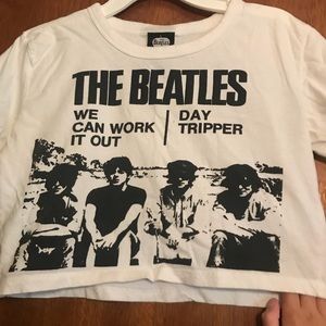 The Beatles Graphic Crop Top